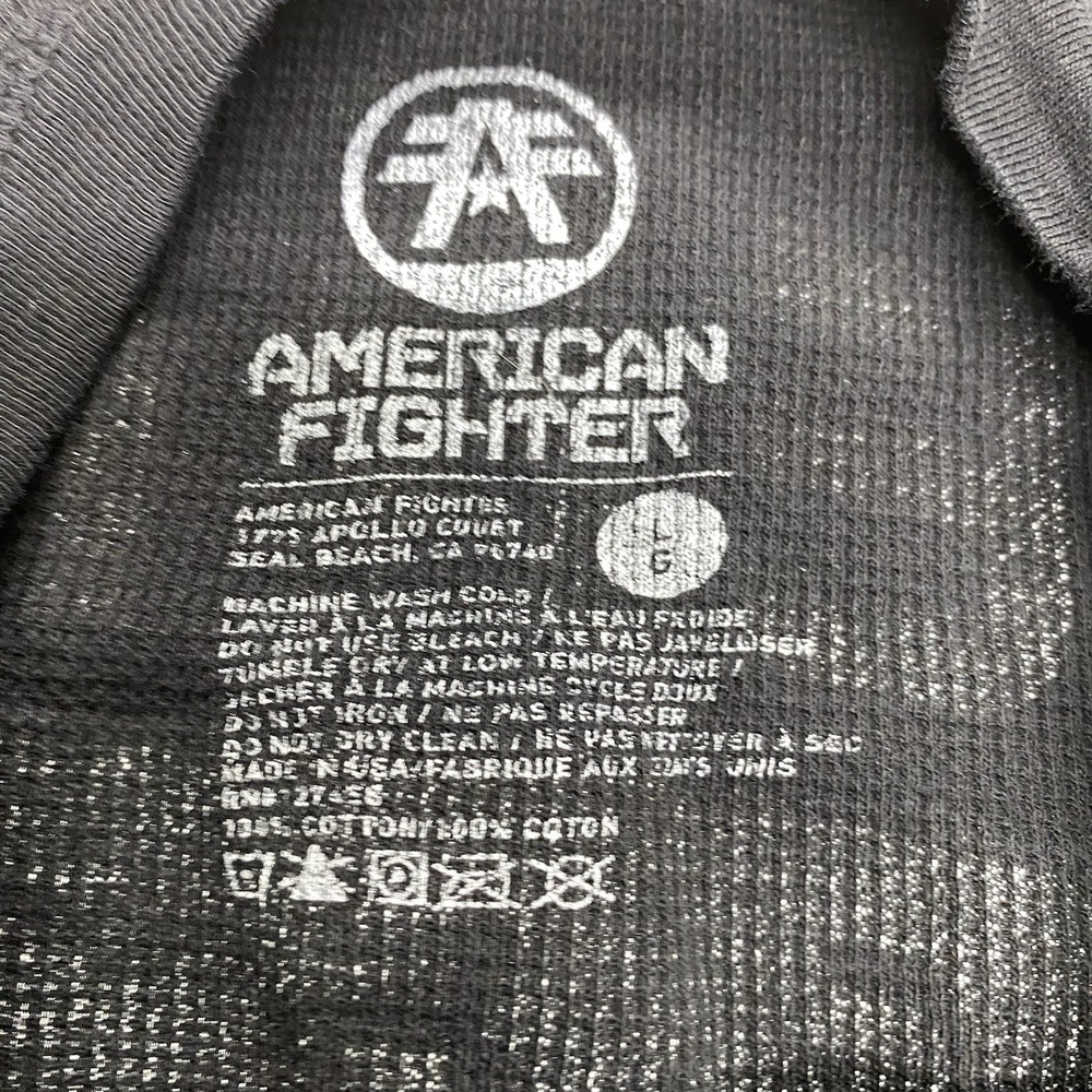 American Fighter Premium Athletics  Shirt Men's Long Sleeve Thermal Black Large - Picture 6 of 9